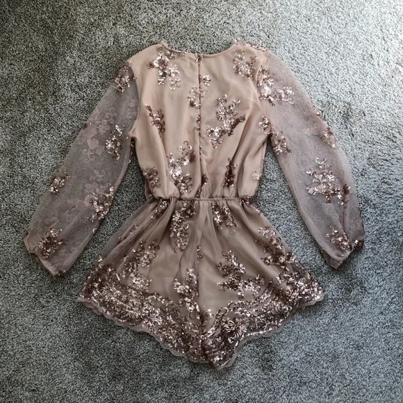 Reverse Sequin Romper - Picture 6 of 7